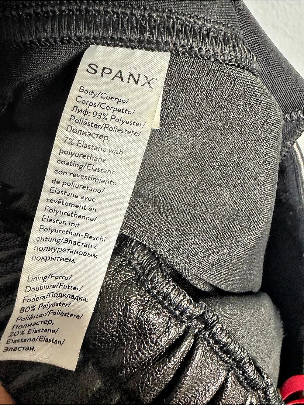 SPANX Faux Leather Leggings Black Size 3X - Picture 4 of 6